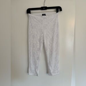 PacSun White Lace Capri Leggings